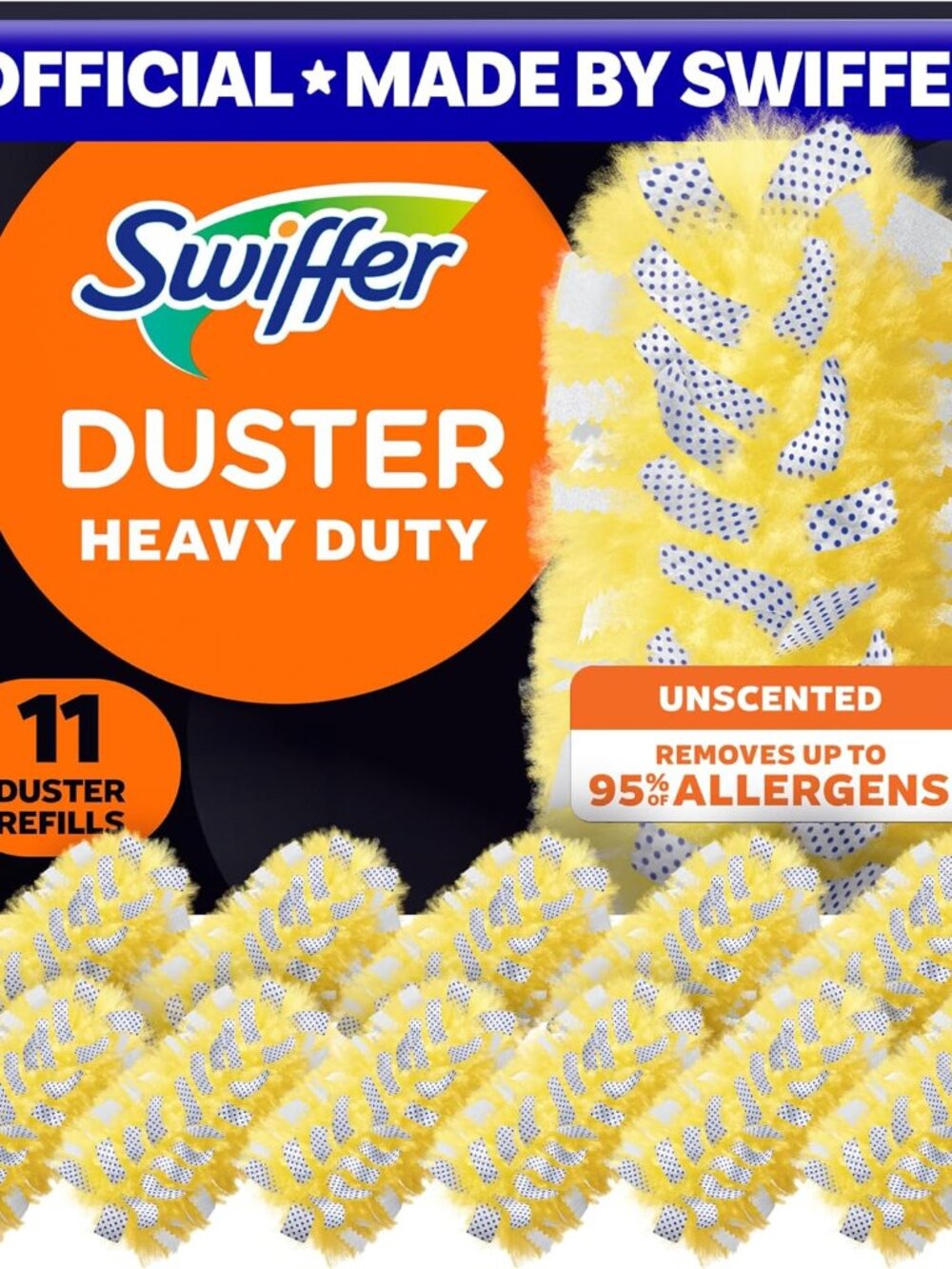 Dusters Heavy Duty Multi-Surface Duster Refills for Cleaning, Unscented, 11 Coun